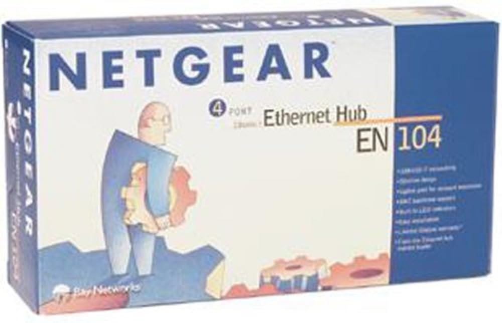Amazon.com: Netgear EN104 Ethernet 4-Port Hub with BNC and Uplink
