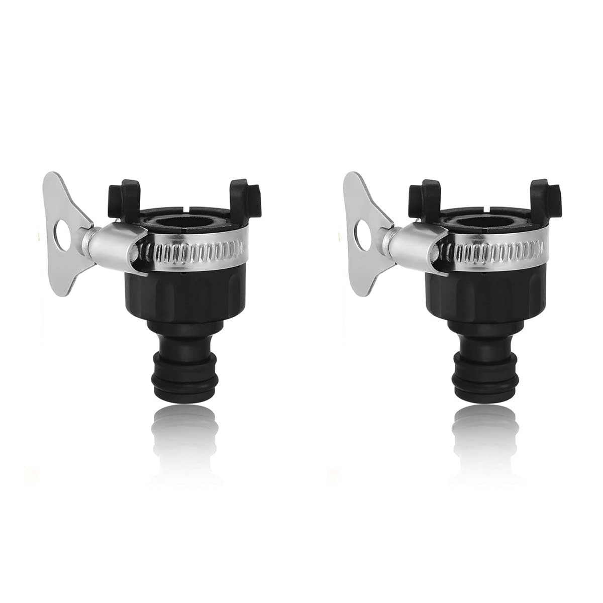 2pcs Universal Rubber Tap Connector 16mm Indoor and Outdoor,Universal Tap Adapter for Garden Hose Pipe Connector, Kitchen, Bathroom, Sink Hose Adapter.