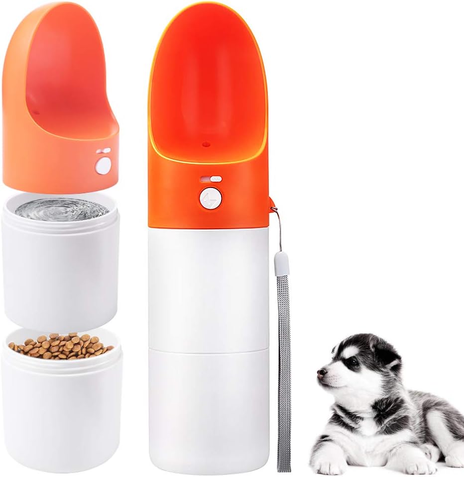 bottiglia d'acqua per cani da escursione