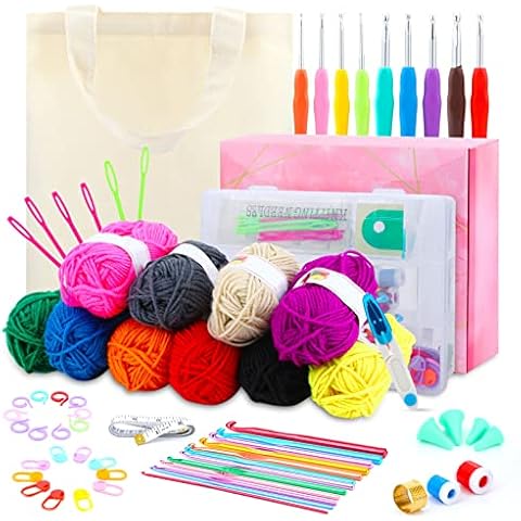 Kits de Ganchillo Coikes 68 piezas Cover