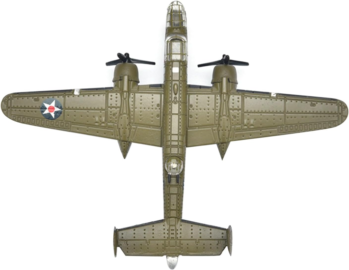 1:200 US B-25 Mitchell Bomber Model Alloy High-Simulated Fighting Propeller Airplane Miniature for Collection & Display