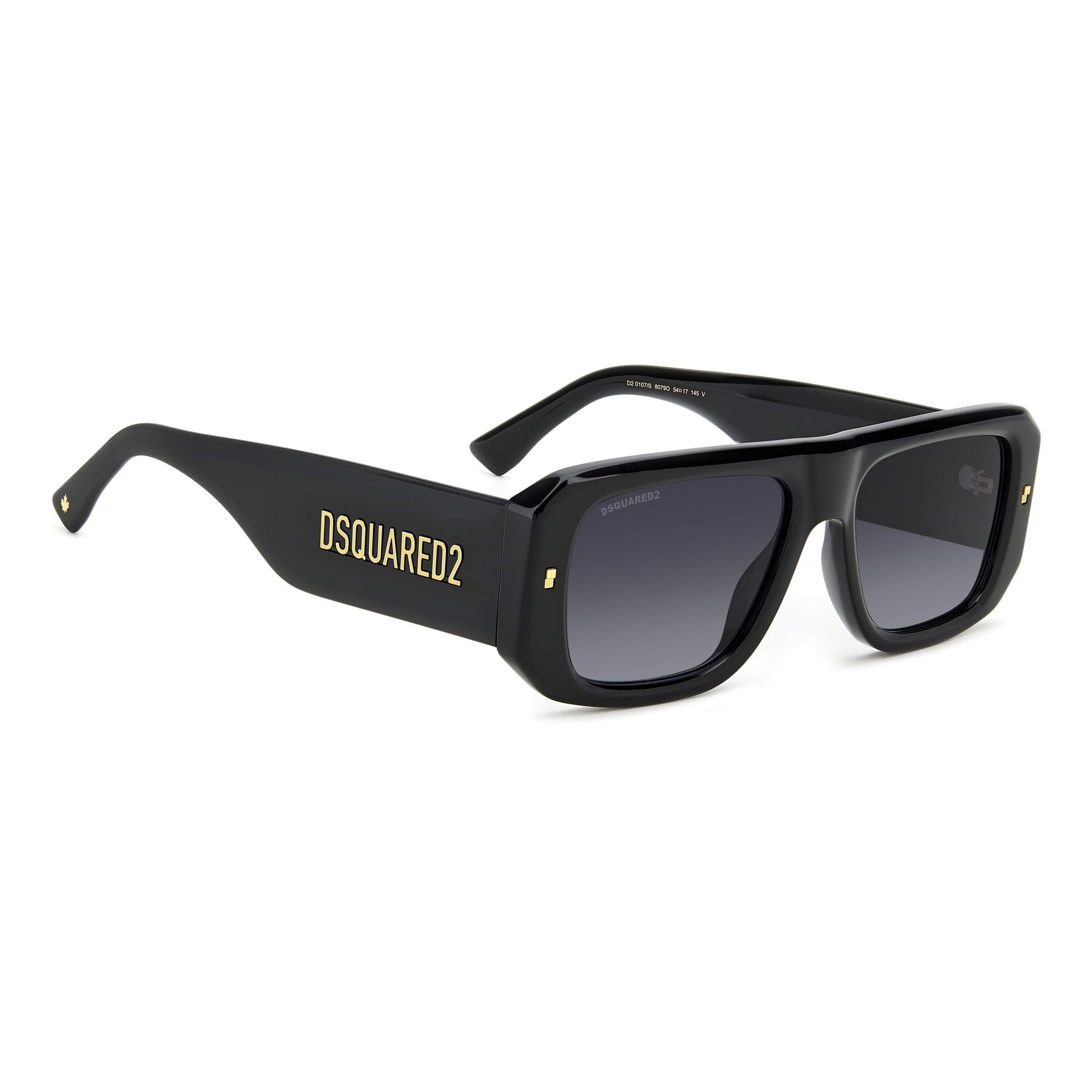 Dsquared2 D2 0107/S 807/9O BLACK Sunglasses Man Standard, Standard, 54