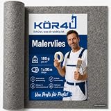 kör4u Malervlies 50m, 180g, Abdeckvlies rutschfest, Renovierung...