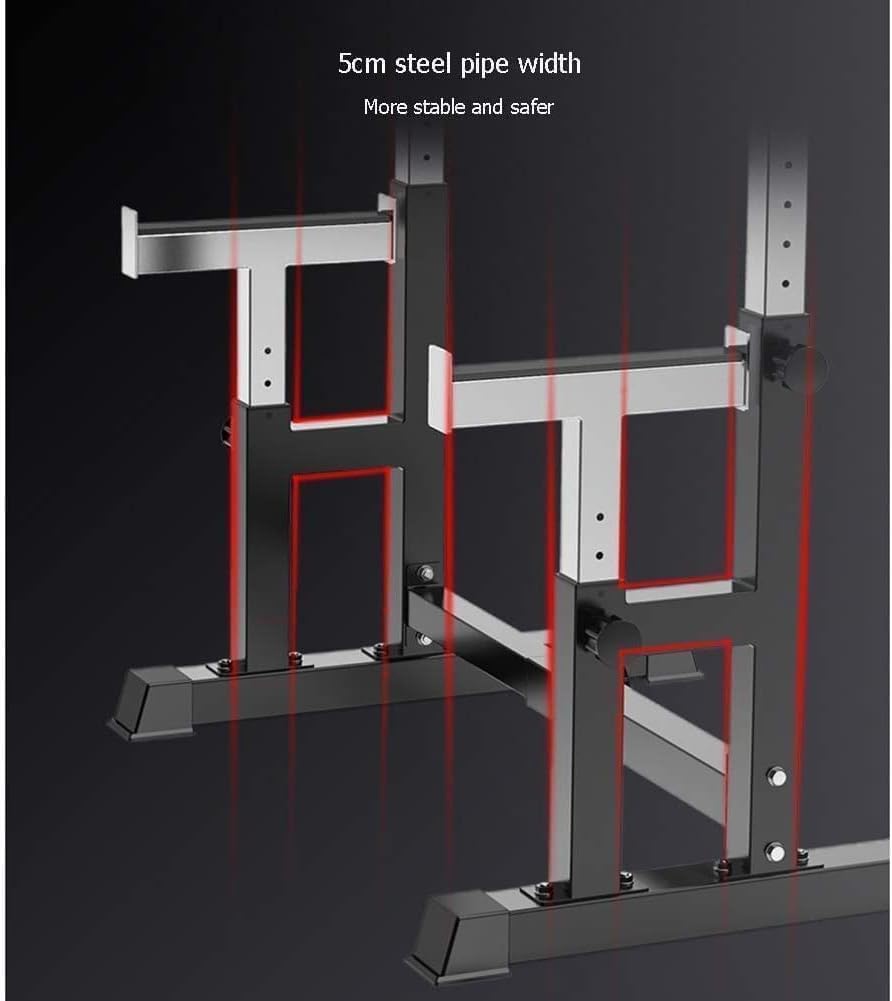 Professional Squat Rack Strength Training Equipment Home Sports Squat Barbell Free Bench Press Stands Home Gym Squat Rack Adjustable Barbell Weight Be