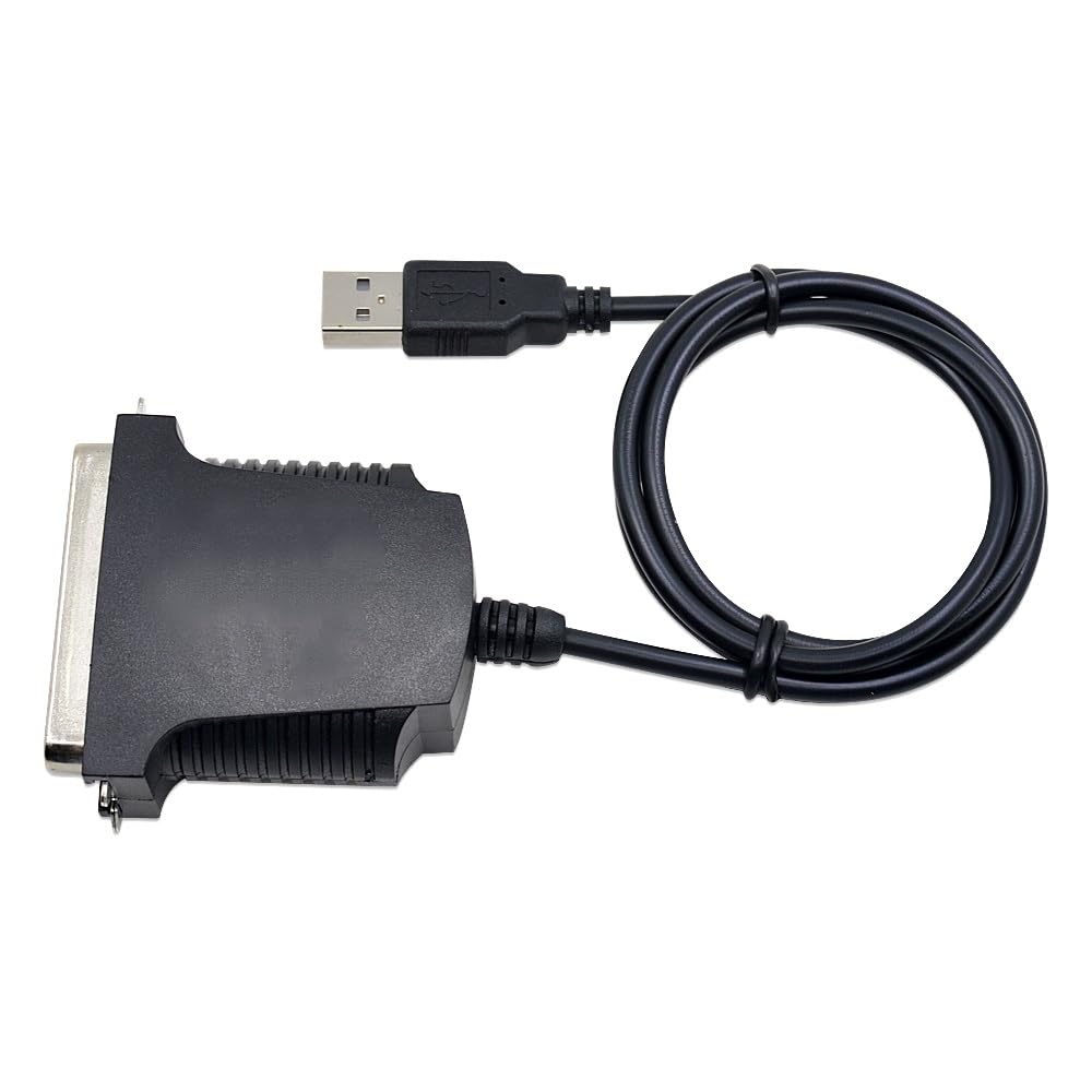 USB na DB36 żeński równoległy kabel konwertera drukarki LPT dwukierunkowy czarny kolor
