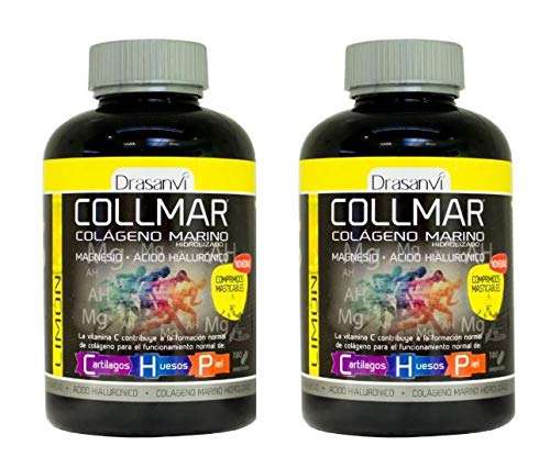 Collmar masticable Limon - Colageno marino hidrolizado 180 comp. (Pack 2u.)