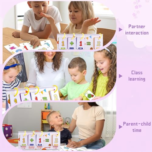 Image of PATPAT English Flash Cards Preschool Phonics CVC Words Numbers Double-Sided