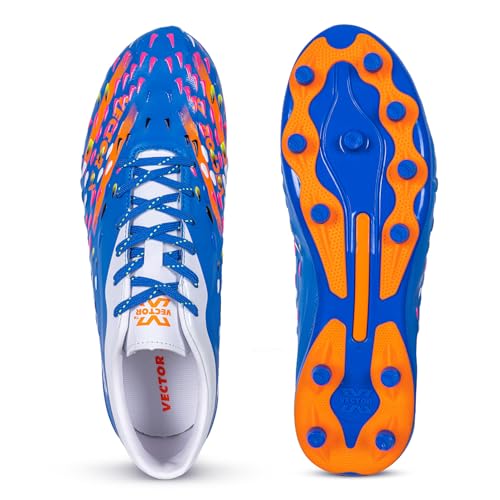 Image of Vector X Men & Boys Football Shoe /Studs|Sports & Athletic Footwear PU Upper with TPU Sole|Lightweight Comfortable & Maximum Grip Soccer Cleats |Multi Ground Shoes for Training & Practice