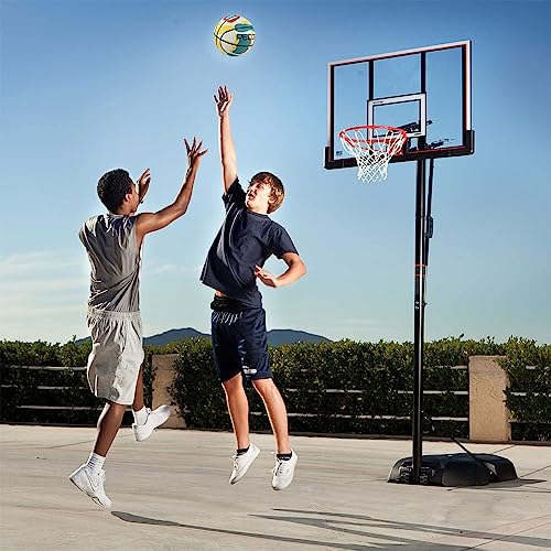 PECOGO Basketball Size 7 Official Rubber Streetball 29.5" Outdoor Indoor Mens Basketball Ball for Youth Teen Adults Boys and Girls Gift Ideas - Image 4