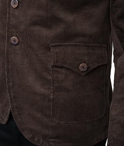 Men's Casual Corduroy Blazer Jacket Slim Fit Three-Button Sport Coat4