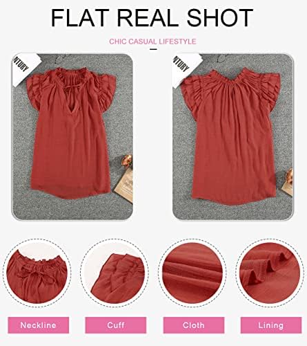 Dokotoo Women's Casual V Neck Tops Drawstring Short Sleeve T Shirt Blouses 5 Dokotoo Women's Casual V Neck Tops Drawstring Short Sleeve T Shirt Blouses