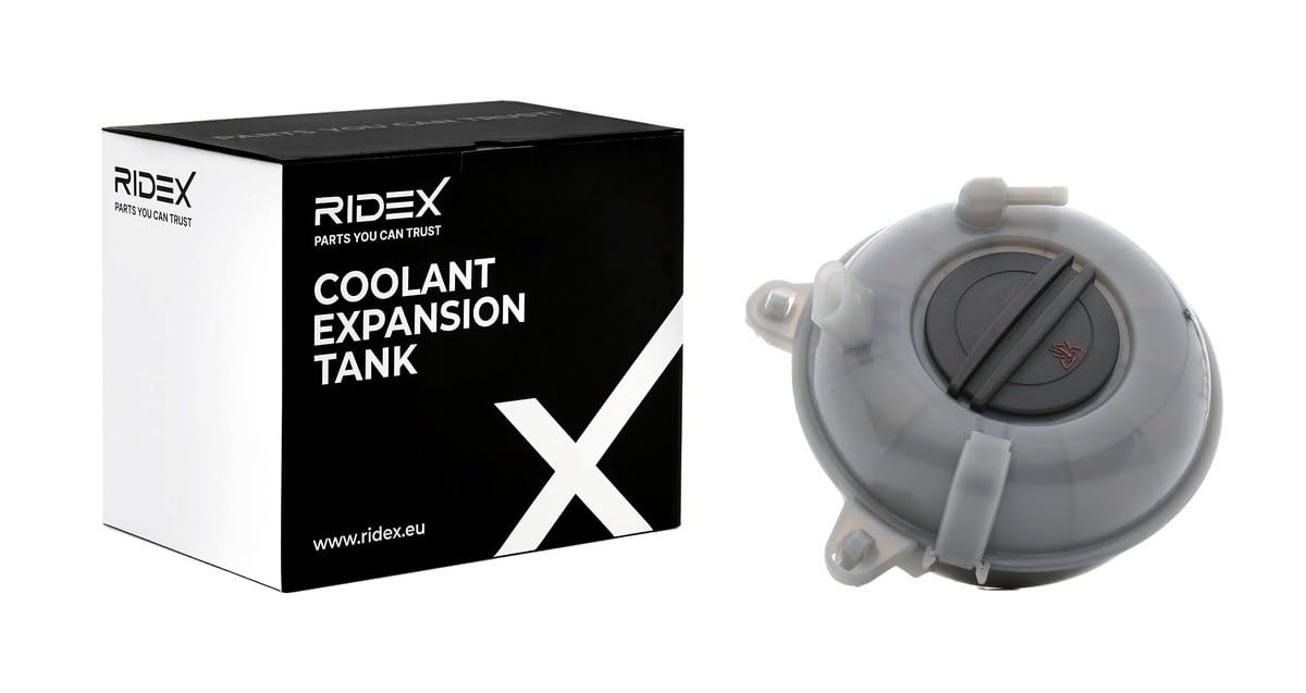 RIDEX 397E0225 Vase d'expansion liquide de refroidissement avec bouchon de fermeture avec capteur Compatible avec VW Golf 7 3/5 portes 5G1, BQ1, BE1, BE2