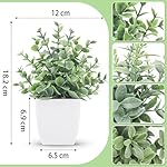 4 Packungen kleine Künstliche Pflanzen, künstliche Grünpflanzen, Topfpflanze Künstlich für Wohnzimmer, Esstisch,Balkon,Küchendekoration，Badezimmer Deko – Bild 3