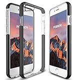 FOXNOV iPhone 8 Case, iPhone 7 Case, iPhone 7 / 8 Shock Absorption Case Crystal Clear Cover Slim Soft Touch Durable Protective TPU Case with Bumper (Black)