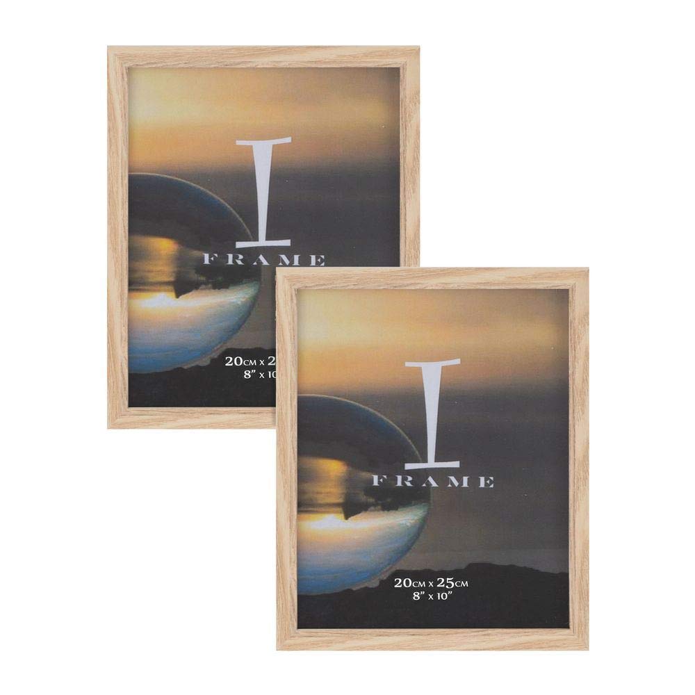 Cadres photo chêne Widdop iFrame lot de 2 encadrements muraux salon