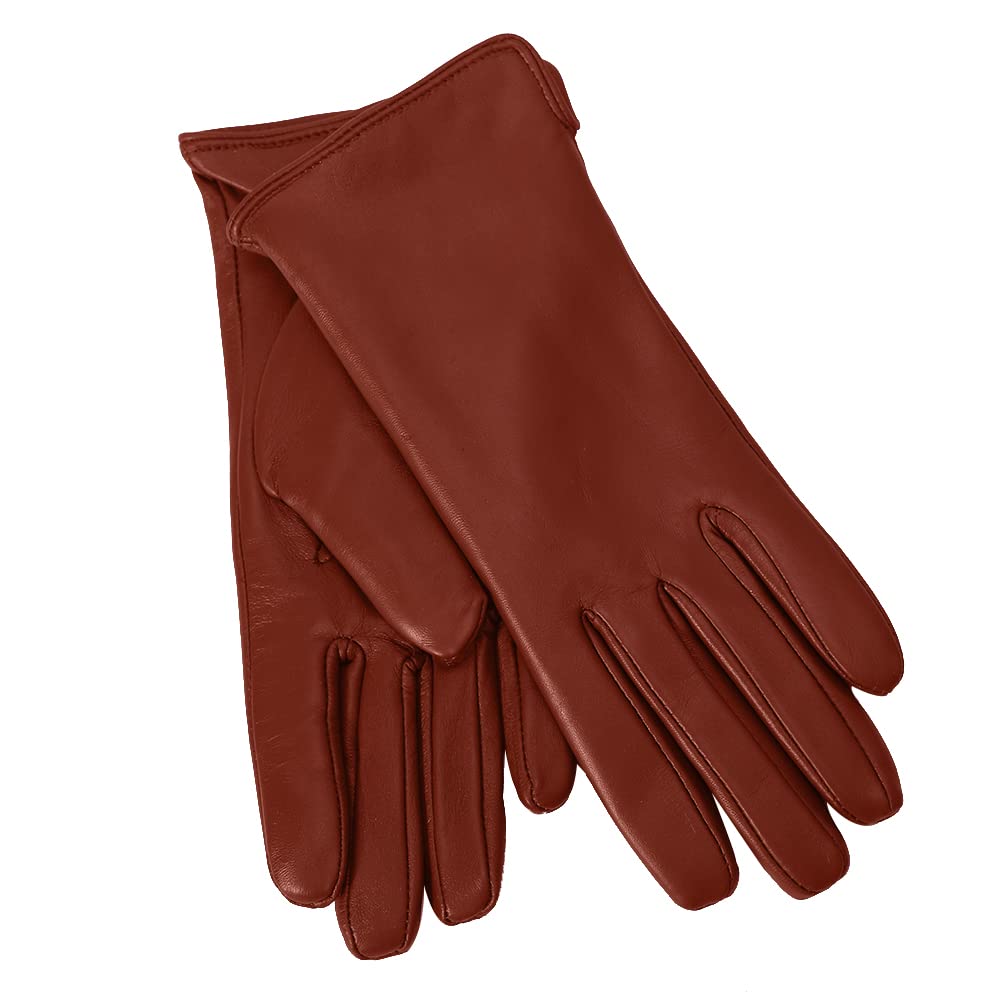 MGGMOKAY Guanti invernali in pelle per donna Guanti da guida in pelle di pecora con touch screen foderati in cashmere caldo