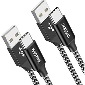 USB C-kabel, [2stuks, 3M] USB Type C nylon snellaadkabel voor Samsung Galaxy Z Flip, S22+, S21 Ultra, Note 20, Huawei P50 Pro, Mate 40, Google Pixel 6, Xiaomi, OnePlus, Moto, LG, Realme, Honor, Tablet