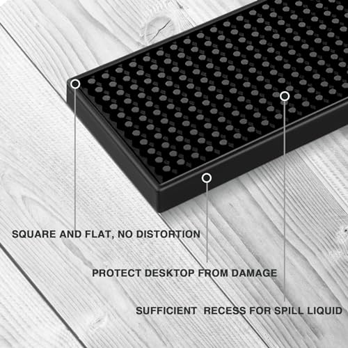 BARsics 17.5x3.5 inches Long PVC Bar Rail Mat Non-Slip Serving Spill Mat (Pack of 2) - Thumbnail 3