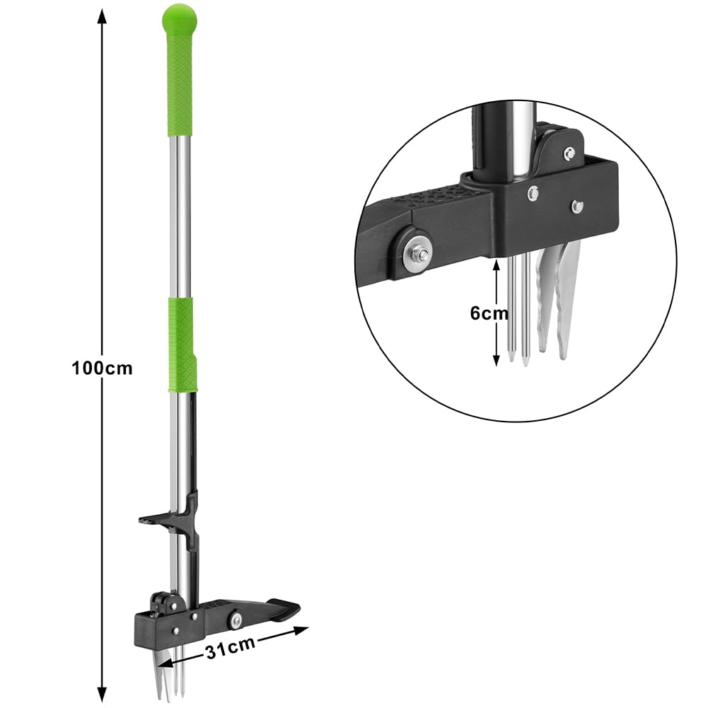Extracteur de Mauvaises Herbes Manuel, extracteur de Plantes, désherbeur de Jardin, désherbateur avec poignée Ergonomique Outils manuels pour Bricolage, Bricolage, Outils de Jardinage
