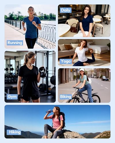 CE' CERDR 5/7 Pack Workout Shirts for Women, Moisture Wicking Quick Dry Active Athletic Women's Gym Performance T Shirts - Image 6