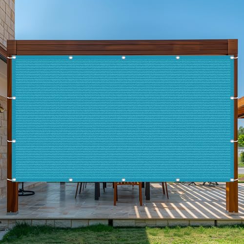 Filet d'ombrage 110x480 cm en HDPE bleu perméable - 3