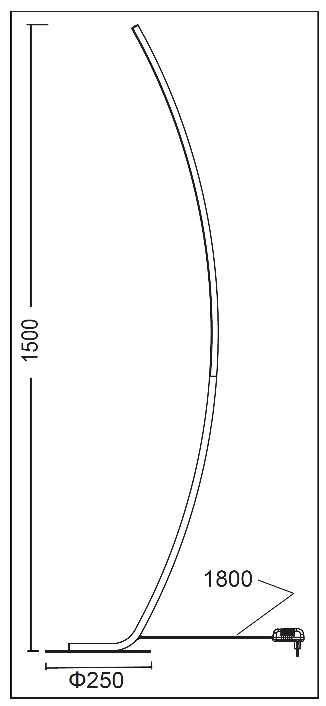 Trango 1525A Stufenlos dimmbar Stehlampe in Anthrazit-Optikt 15 Watt – 1300 Lumen – 3000K warmweiß LED Modul Serie *ARC* Höhe: 150cm Standlampe - Wohnzimmer Leuchte mit weißes satiniertes Lampenschirm