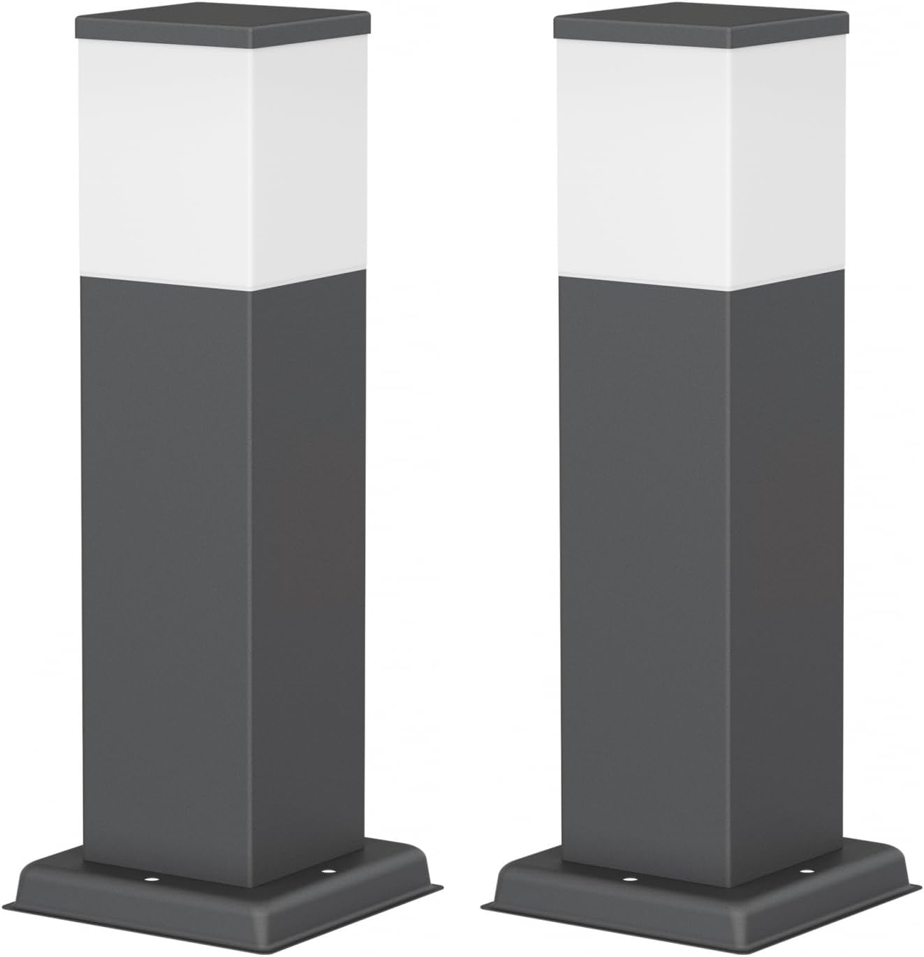 ledscom.de2 x path lighting/post lighting/POLLY outdoor garden lighting, IP44, 35 cm, anthracite, 1x G9 max. 10W