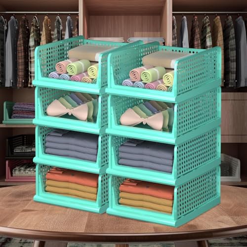 Rylan 10 Pieces Clothes Organizer For Wardrobe Cupboard Organizer For Clothes Foldable And Stackable Closet Organizer Drawer Organizer For Clothes, Almirah Space Organizer For Cupboard-Green (B0DBVS5F88) Amazon Price History, Amazon Price Tracker