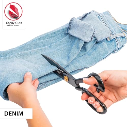 Image of SINGER 11-Inch Professional Tailor Scissors - Heavy-Duty Stainless Steel Blades | Ideal for Fabric, Leather, Denim & Upholstery (Scissor 11 Inch)