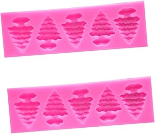 NOLITOY 2 Pçs Moldes De Fondant Molde De Silicone Moldes De Silicone Para Chocolate Molde De Resina De Natal Molde De Muffin De Natal Bolo De Silicone De Natal Moldes De Doces De