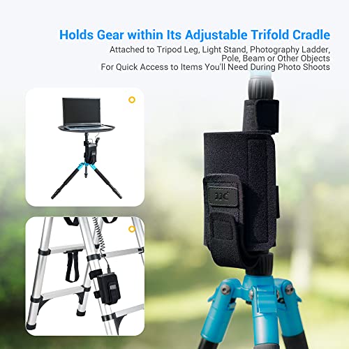 Image of JJC RGB Video Light+Equipment Mounting Strap for Power Bank on Tripod