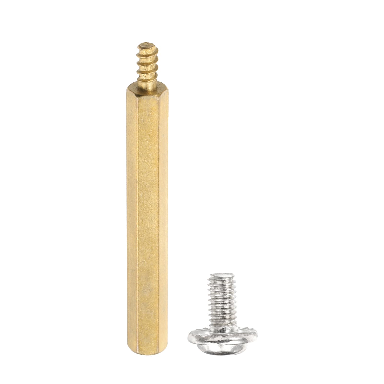 PATIKIL 24 Set M3 Hex Standoffs Brass, M3 x 25mm + 6mm Studs Male to Female Motherboard Standoffs Spacers Pillars, Gold, with Screw