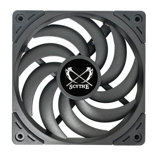 Scythe Wonder Tornado 120 Slim PWN Silent Slim PC Fan 120mm x 15mm Fluid Dynamic Bearing 4-Pin Connector (Wonder Tornado Slim 2000RPM)