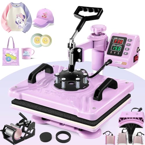WHUBEFY Heat Press, 8 in 1 Tshirt Press Machine 15"x12" 360° Swin...