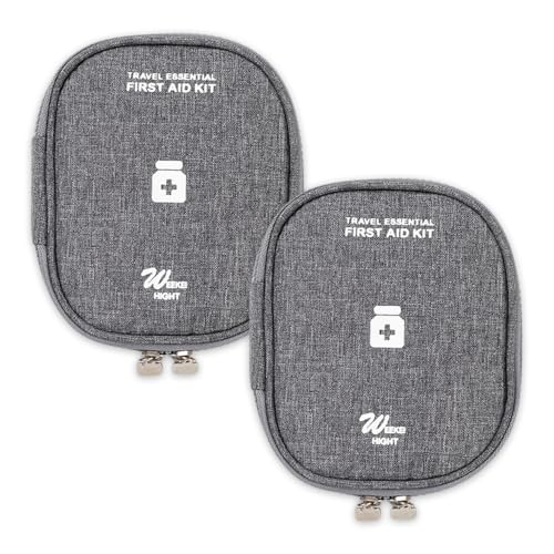 YZROHYI 2 Piezas Bolsa Botiquin Vacia Pequeña,Neceser Botiquin Viaje Portátil,Neceser Medicamentos Bolso,First Aid Kit Bag,Botiquín de Primeros Auxilios Mini,Botiquín Supervivencia para Camping