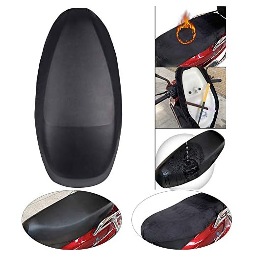 Ecisi Funda de Asiento de Motocicleta de diseño de Terciopelo y Cuero de Doble Cara 2 en 1, Protector de Cubierta de Asiento de Moto Universal Resistente al Desgaste para Todas Las Estaciones