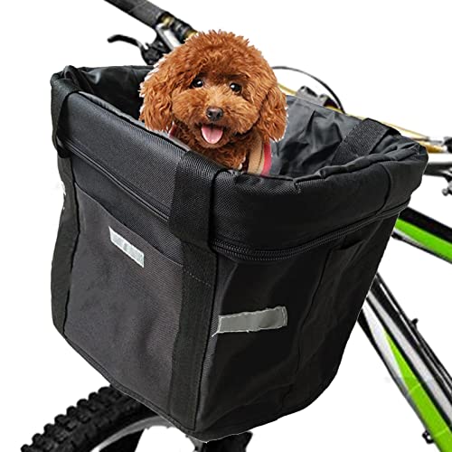 Luckxing Cestino per Mountain | Porta Zaino da Bicicletta per Cani - Seggiolino Auto per Cucciolo di Gatto e Medio per Barbecue, Escursionismo, Viaggi, Shopping, Ristorante, Uso del Parco