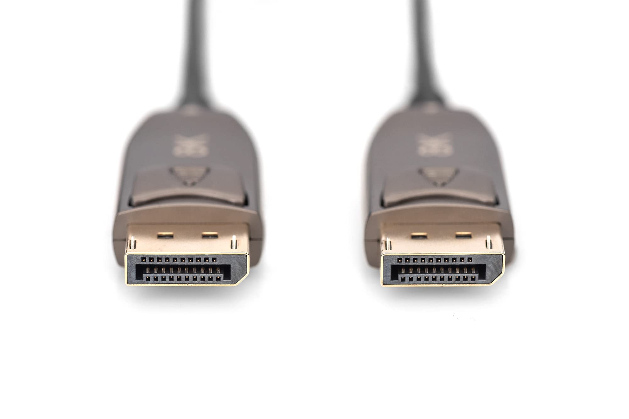 DIGITUS Kabel światłowodowy DisplayPort – 20 m – UHD 8k 60Hz 4k 120Hz – Displayport 1.4 – 32,4 Gbps – HDR, HDCP 2.2, CEC – Kabel hybrydowy AOC – Pozłacane styki – Czarny