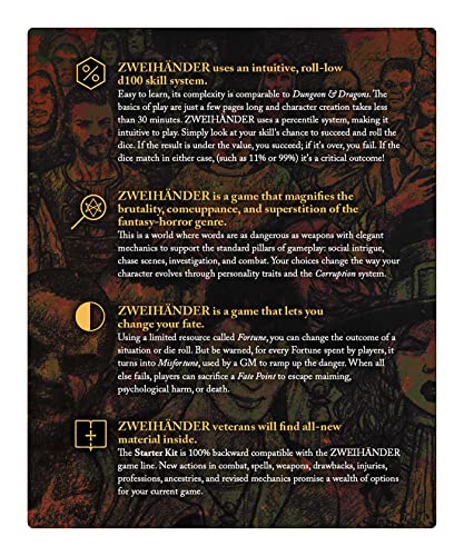 Zweihander Fantasy Horror Rpg: Starter Kit #TOP3