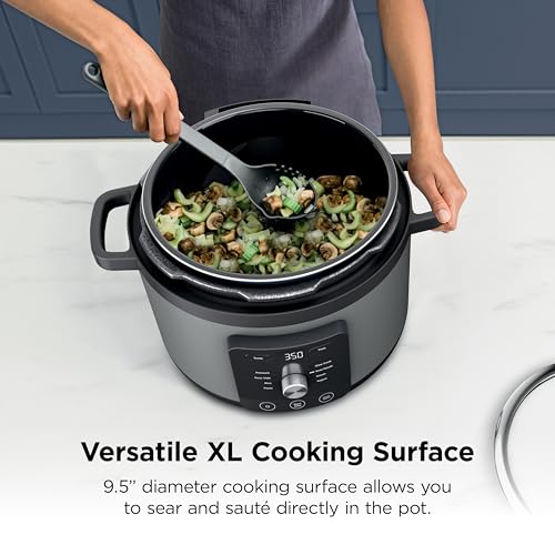Ninja HyperHeat 9-in-1 Electric Pressure Cooker | 6.5 Qt Multi Cooker with Sear/Sauté, Slow Cooker, Rice Cooker, Sous Vide | 1200W | Fast Cooking, PFAS-Free Pot | Dark Gray | PC201GY - Image 6