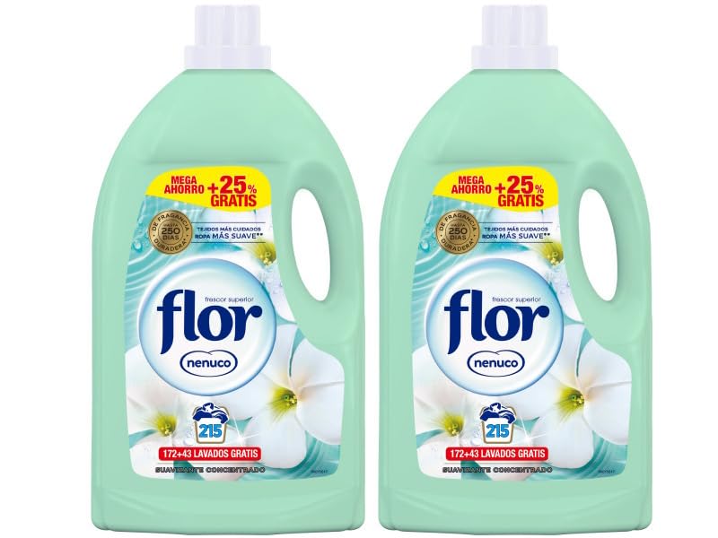 Flor Nenuco Suavizante Concentrado para la ropa - 430 lavados (2 x 215 lavados)