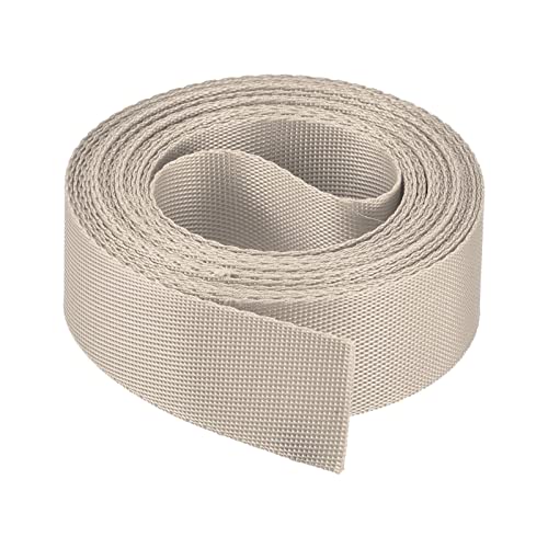 Image of MECCANIXITY Flat Nylon Webbing Strap 1 Inch 4 Yards Champagne for Backpack, Cargo Strap, Luggage-rack