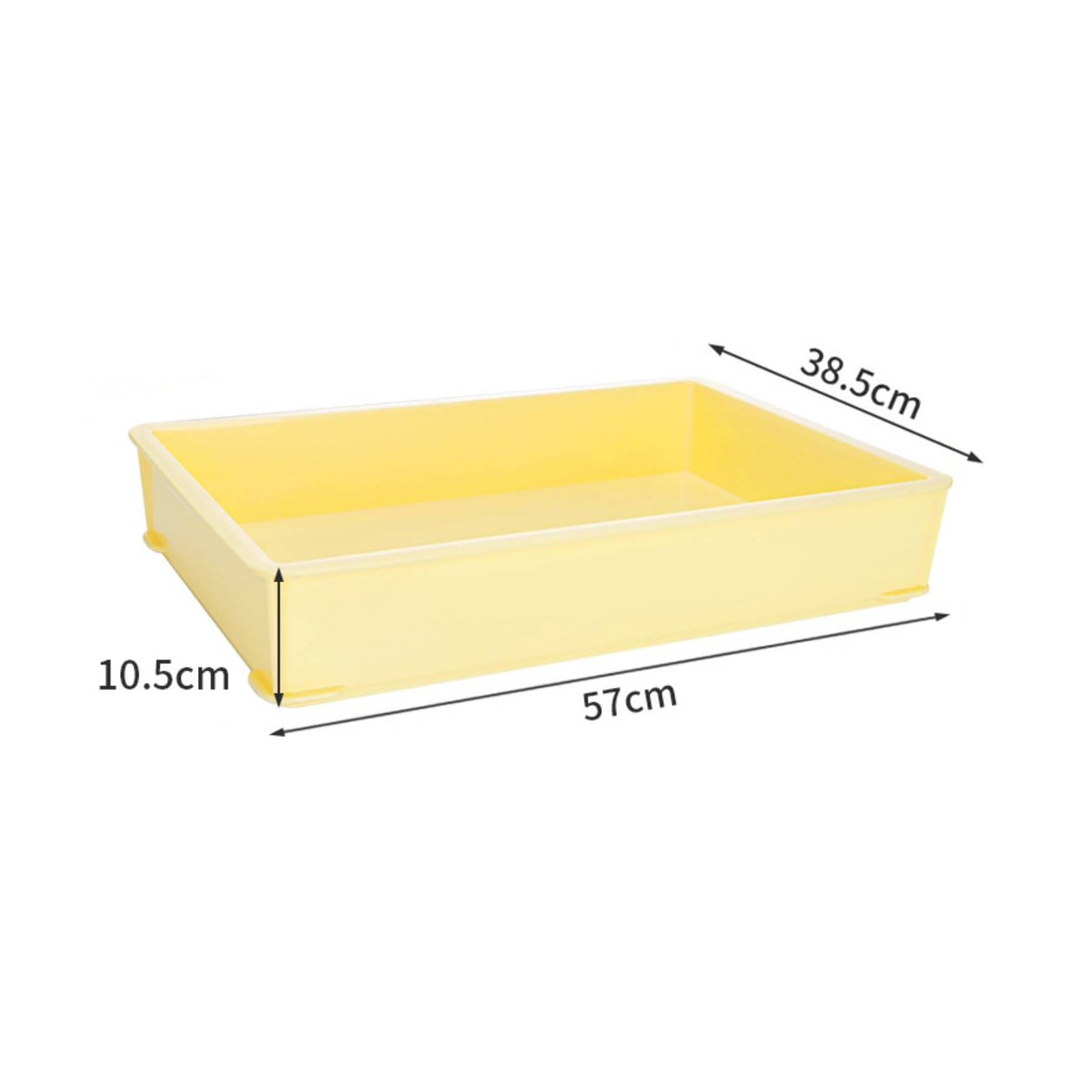 Scatola di Fermentazione con Coperchio Qualità Professionale Attrezzatura da Cucina Impilabile per Pizzaioli, Contenitore Per Impasto Giallo C13, Altezza 105mm