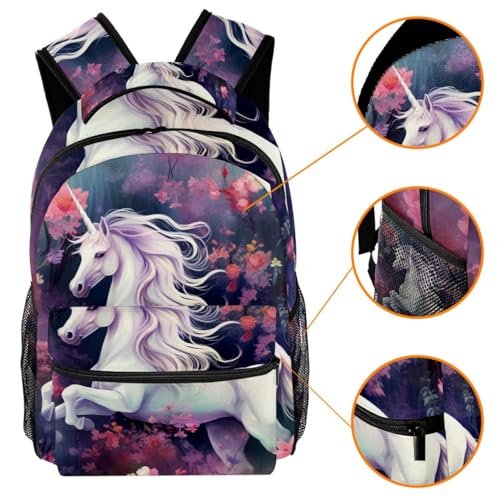 Sac à dos de voyage Licorne Campus multicolore pour école fille et garçon