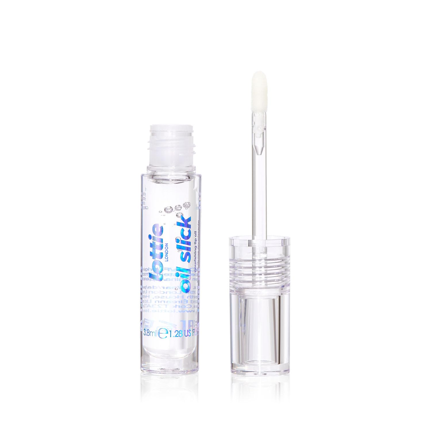Lottie London Oil Slick in Vanilla Whip, Nourishing & Hydrating Lip Oil Infused with Vitamin E, Vitamin B