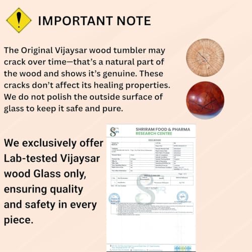 Image of MADHUFIT Vijaysar Wood Glass - Premium Quality assured Lab tested | Ayurvedic Bija Tree Wooden Tumbler | Pterocarpus marsupium Herbal wood, Vijaysar ki lakdi ka glass