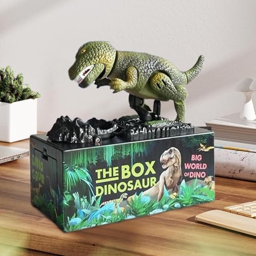 Figurine dinosaure coffre-fort pour argent : cadeau idéal de Noël et anniversaire - 4