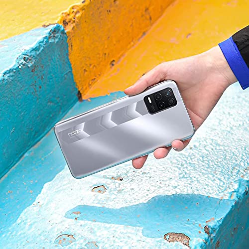 realme Narzo 30 5G Smartphone 6.5 ",Dimensity 700 5G,Pantalla Ultra Suave de 90 Hz,Batería de 5000 mAh,Carga Rápida de 18 W, Cámara de Escena Nocturna de 48 MP,NFC,dual SIM,4GB + 128 GB(Racing Platal)