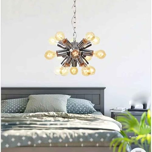 Miniatura 2 de Lámpara colgante industrial retro Sputnik, lámpara colgante de altura ajustable para casa de campo, lámpara de suspensión para comedor, sala de