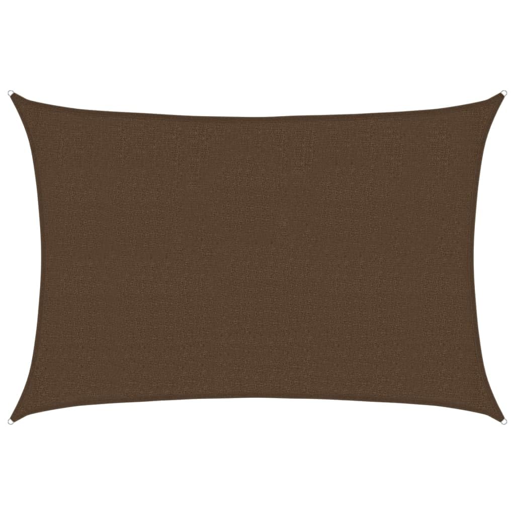 vidaXL Sunshade Sail Lawn Garden Outdoor Sunshade Balcony Terrace Sun Sail Tarp Sunscreen Patio Shade Canopy 160 g/m² Brown 2.5x4 m HDPE — image 1